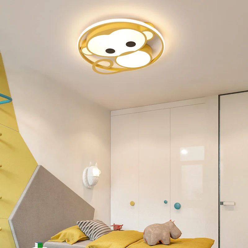 Plafonnier encastré en métal de singe, luminaire de plafond encastré de Style dessin animé Clearhalo