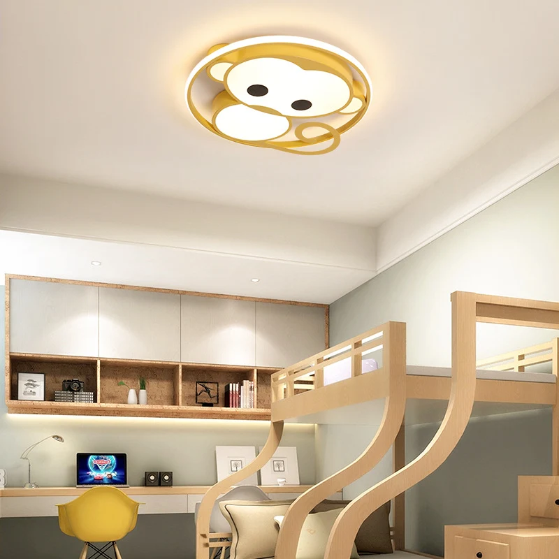 Plafonnier encastré en métal de singe, luminaire de plafond encastré de Style dessin animé Clearhalo
