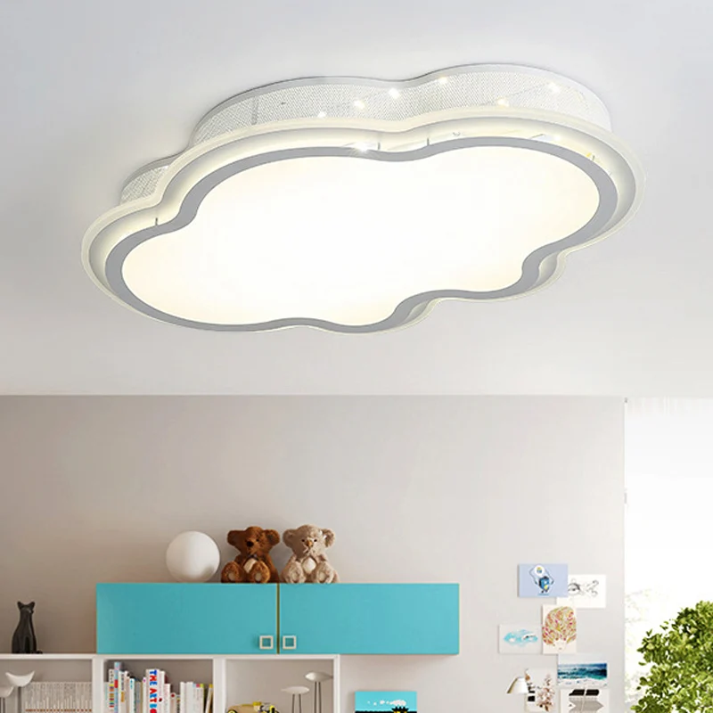 Plafonnier encastré pour maternelle sur le thème des nuages, plafonnier LED moderne en acrylique Clearhalo