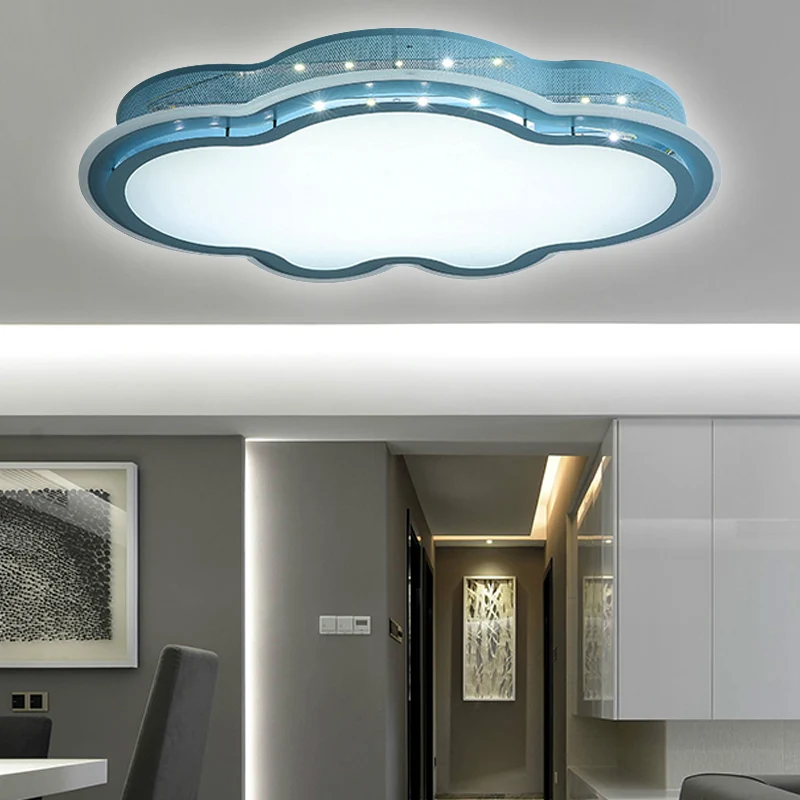 Plafonnier encastré pour maternelle sur le thème des nuages, plafonnier LED moderne en acrylique Clearhalo