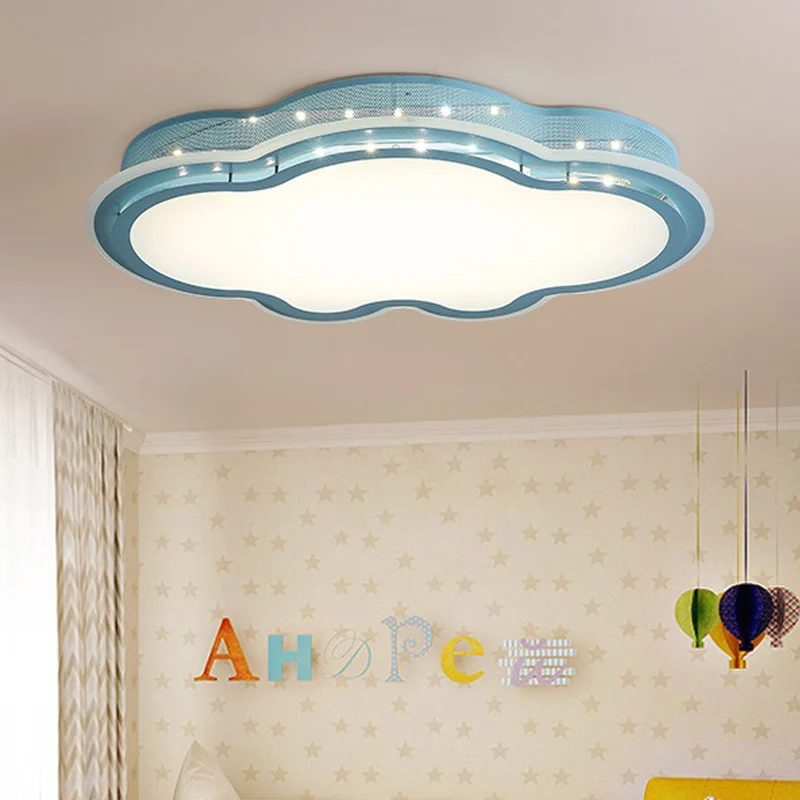 Plafonnier encastré pour maternelle sur le thème des nuages, plafonnier LED moderne en acrylique Clearhalo
