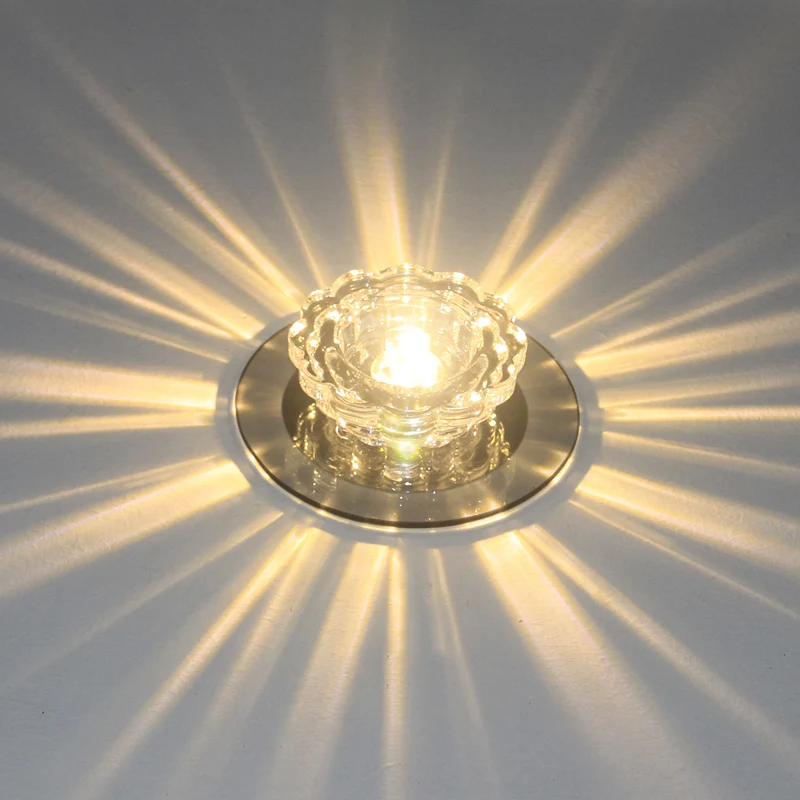 Plafonnier festonné minimaliste, luminaire encastré cristallin pour couloir Clearhalo