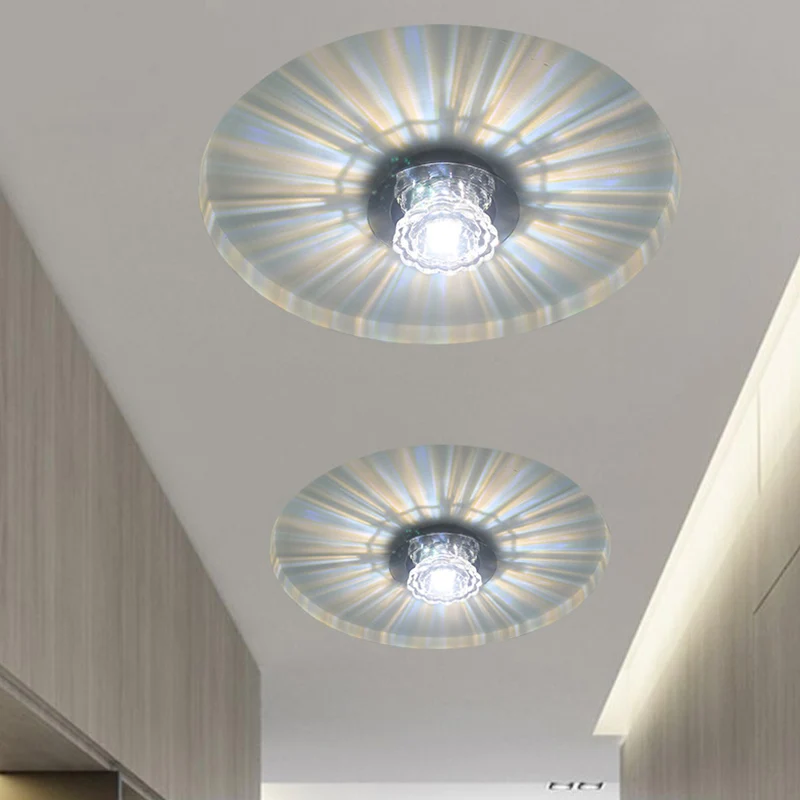Plafonnier festonné minimaliste, luminaire encastré cristallin pour couloir Clearhalo