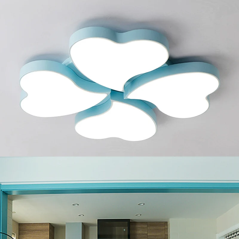 Plafonnier en forme de cœur en acrylique, plafonnier LED Art déco en blanc pour chambre à coucher Clearhalo