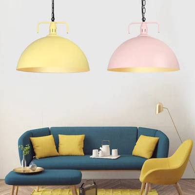 Plafonnier en forme de dôme de 8/10 pouces de diamètre, luminaire suspendu élégant en métal à 1 lumière pour Loft, bleu fo...