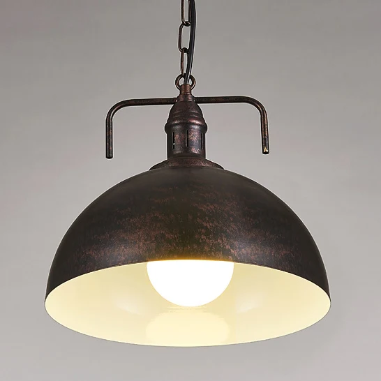Plafonnier en forme de dôme de 8/10 pouces de diamètre, luminaire suspendu élégant en métal à 1 lumière pour Loft, bleu fo...