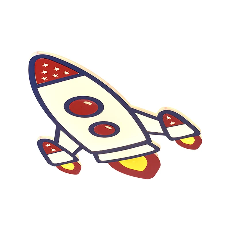 Plafonnier LED en forme d'avion en acrylique, plafonnier moderne pour chambre d'enfant en rouge Clearhalo