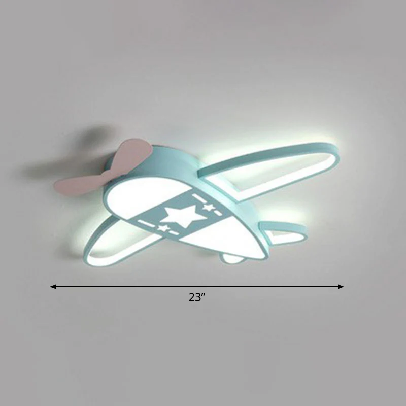 Plafonnier LED en forme d'avion minimaliste en acrylique pour chambre d'enfant, luminaire de plafond Clearhalo