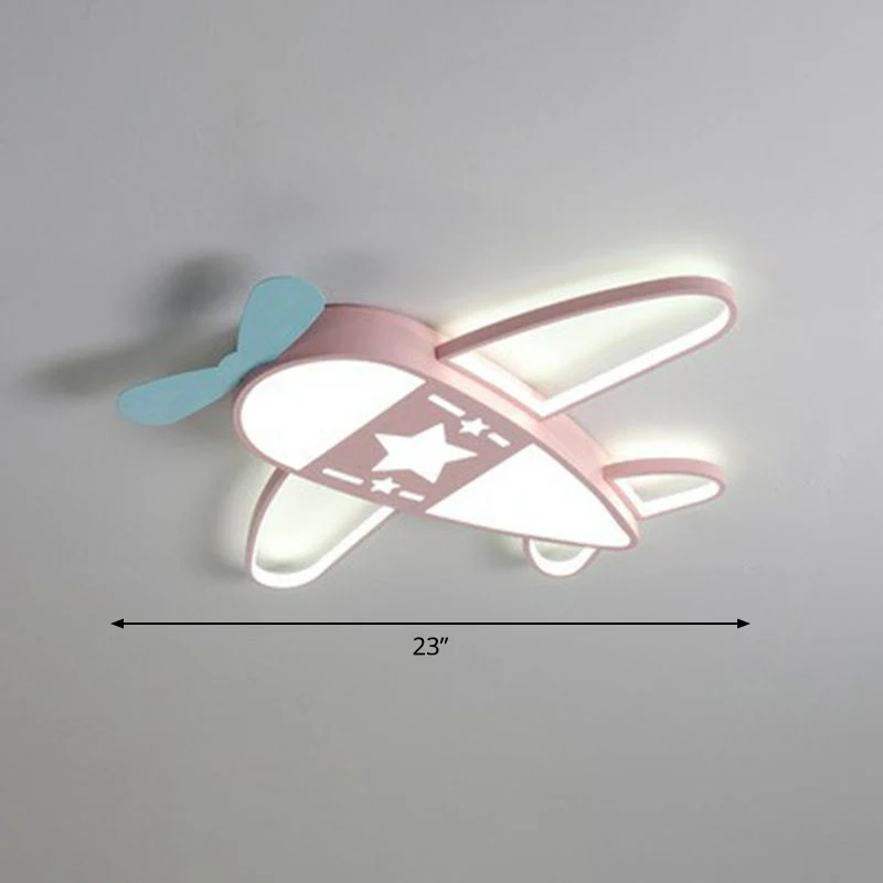Plafonnier LED en forme d'avion minimaliste en acrylique pour chambre d'enfant, luminaire de plafond Clearhalo