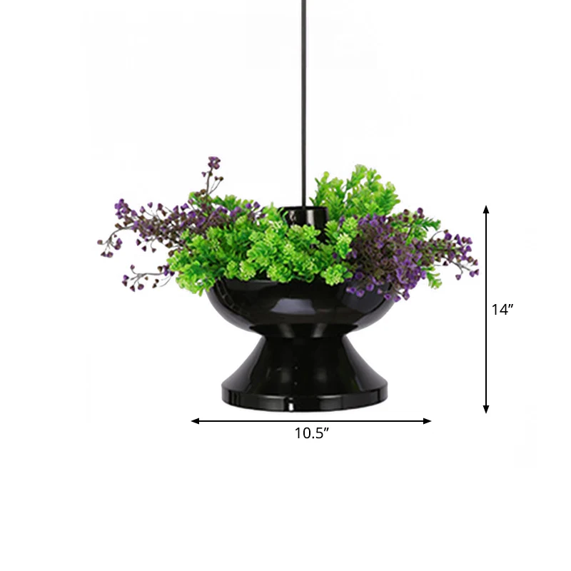 Plafonnier LED suspendu en métal avec 1 tête de ferme, luminaire décoratif d'intérieur, idéal pour une salle à manger ou u...