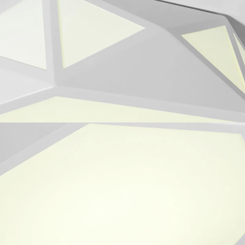 Plafonnier octogonal blanc créatif en acrylique, plafonnier LED pour la maternelle Clearhalo