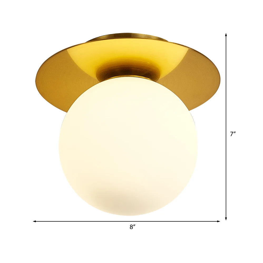 Plafonnier Orbit clair/marron clair/crème Plafonnier moderne en verre à 1 lumière pour cuisine Clearhalo