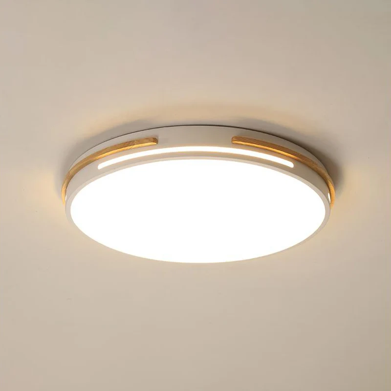 Plafonnier rond à LED en métal Macaron, gris/blanc/vert, lumière chaude/blanche, 16,5"/20,5" de large Clearhalo