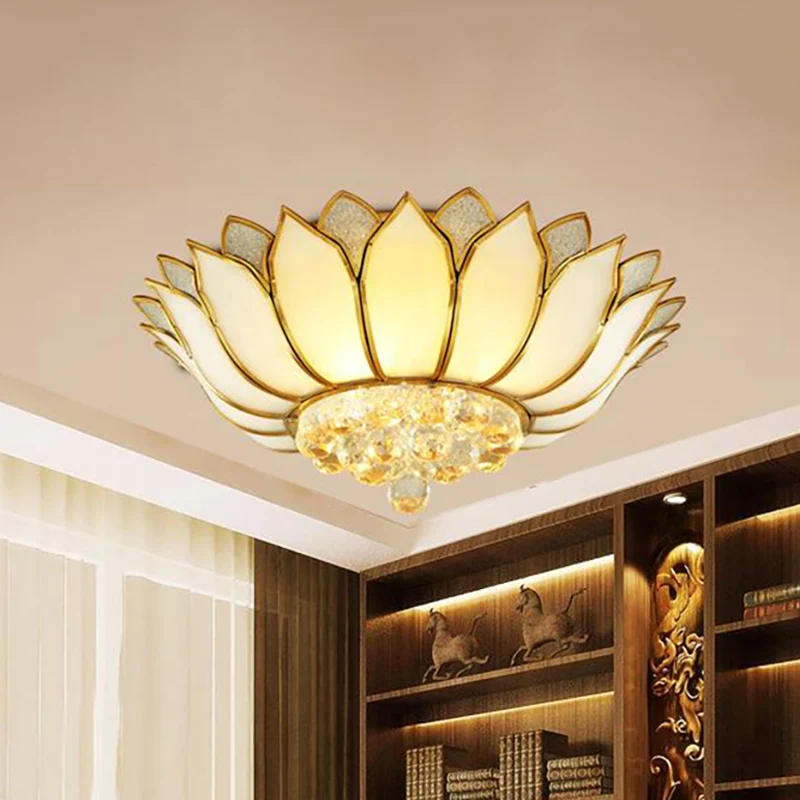 Plafonnier de salon à 4/6 lumières, plafonnier traditionnel doré avec abat-jour en verre crème festonné, 21,5"/23,5" de la...