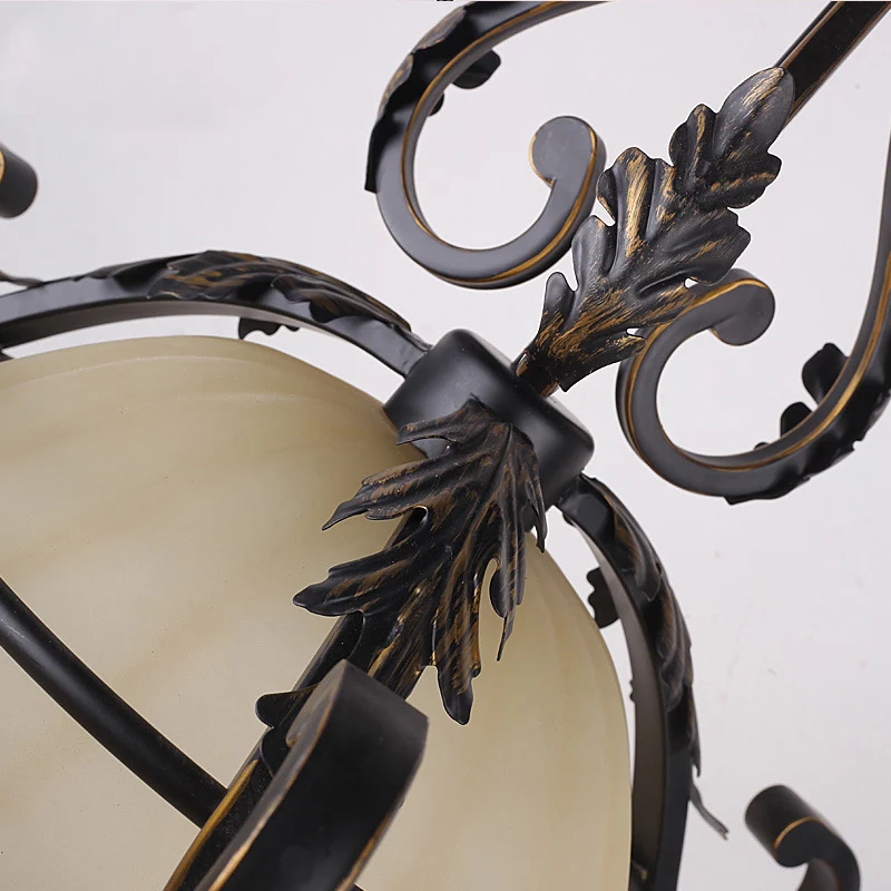 Plafonnier suspendu classique évasé en verre blanc, 1 lumière, noir Clearhalo