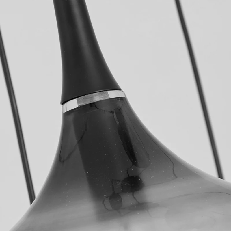 Plafonnier suspendu en forme de goutte d'eau, moderne, en verre fumé ombré, à 6 ampoules, pour escalier Clearhalo