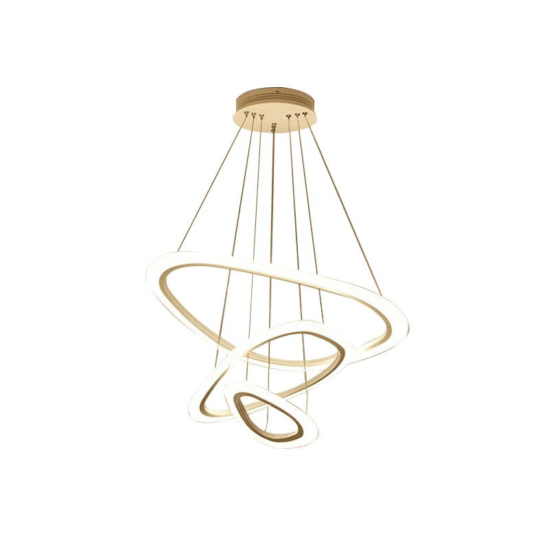 Plafonnier suspendu triangulaire en métal pour restaurant, lustre LED minimaliste en blanc Clearhalo