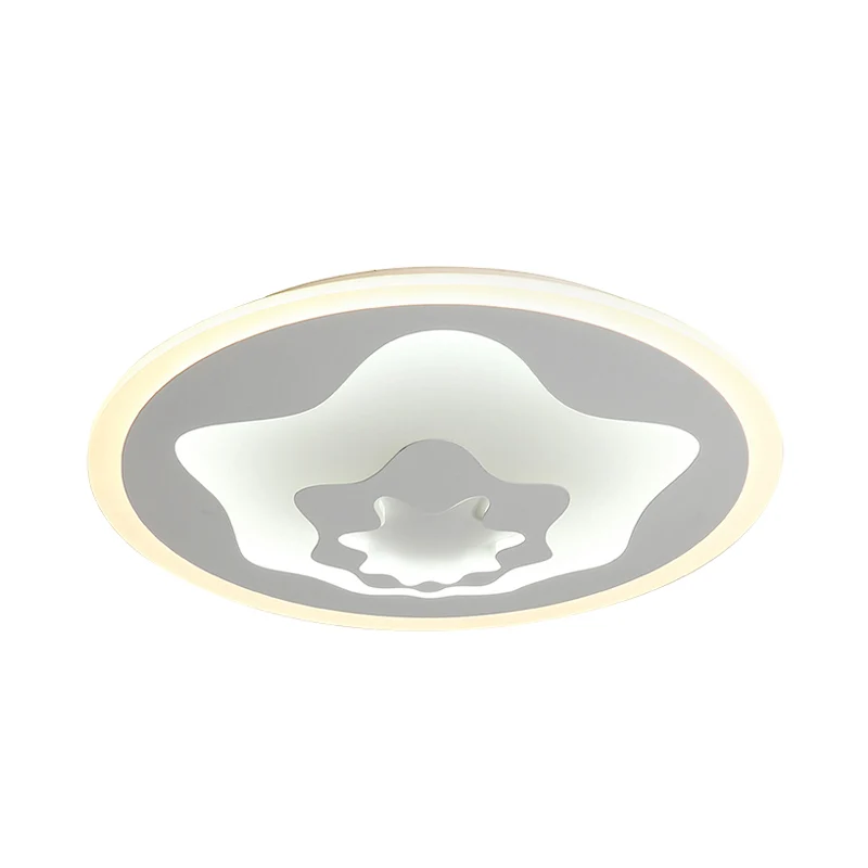 Plafonnier étoile en acrylique pour chambre de fille, plafonnier LED avec dessin animé pour le soin des yeux, blanc Clearhalo