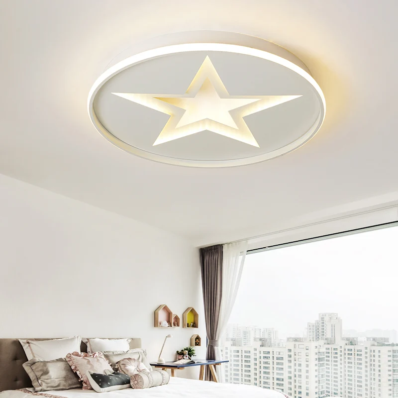 Plafonnier étoile finition blanche plafonnier contemporain en métal pour salon Clearhalo