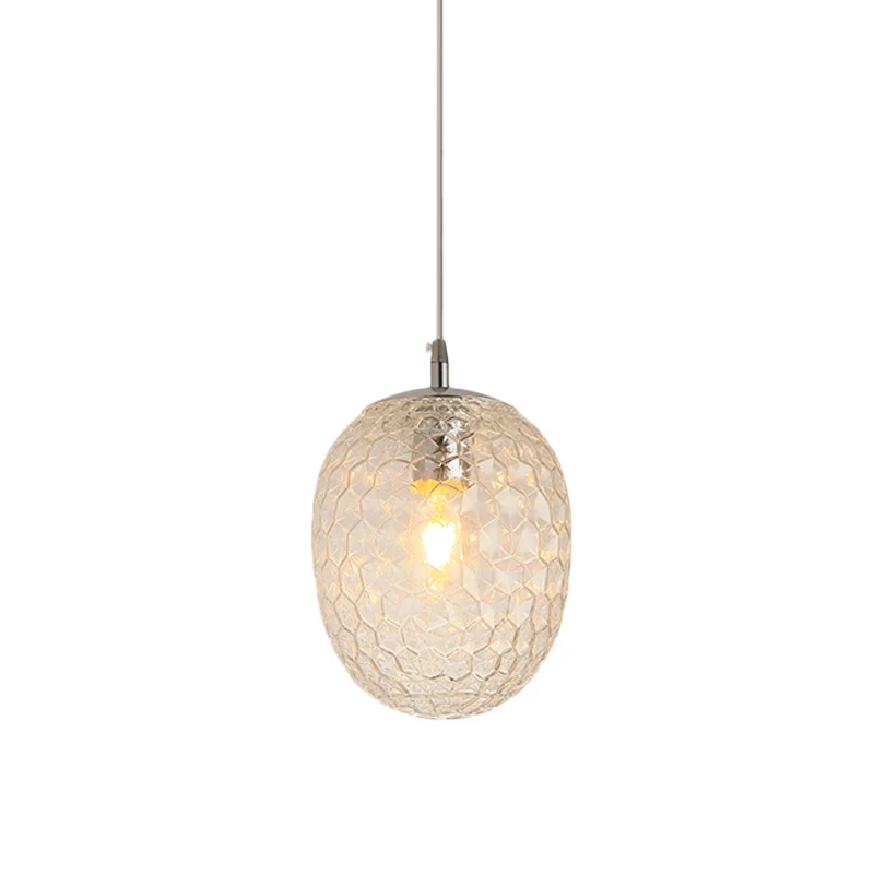 Table à manger suspension en forme d'ananas verre martelé 1 tête suspension moderne Clearhalo
