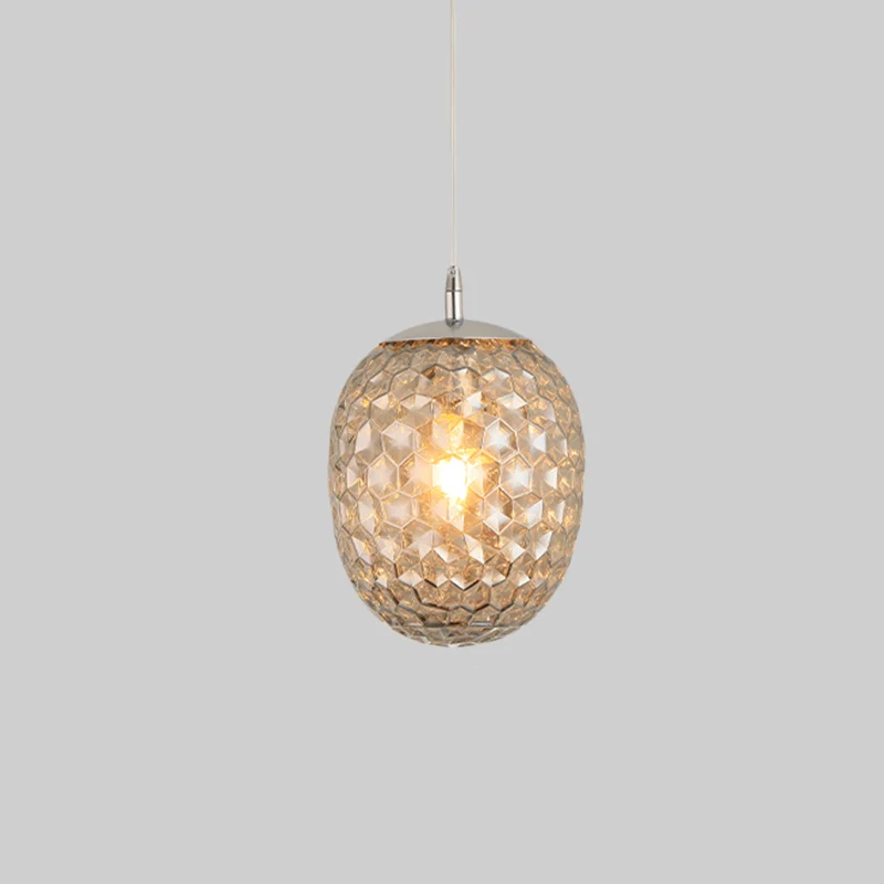 Table à manger suspension en forme d'ananas verre martelé 1 tête suspension moderne Clearhalo