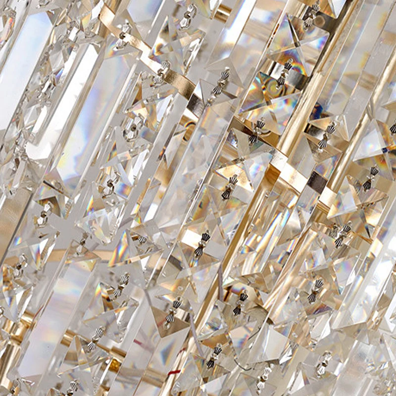 Or 12 têtes lustre éclairage moderne cristal perlé spirale lustre suspension Clearhalo