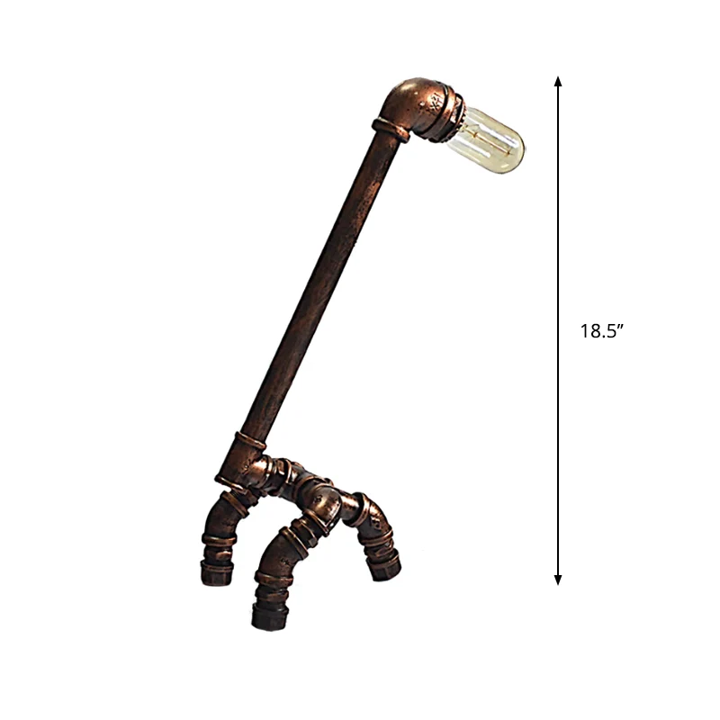 Tuyau de plomberie, éclairage de Table de salon, rustique et élégant en métal, 1 ampoule, finition Bronze, lampe de Table...