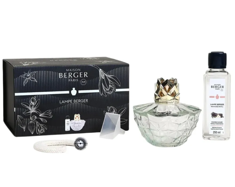 Coffret Maison Berger - Lampe parfum - Splendeur Vanillée - 250 ml - 6 pièces