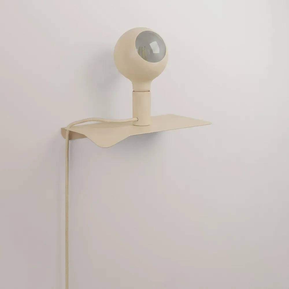 Combo Camo - Lampe avec étagère - Crème