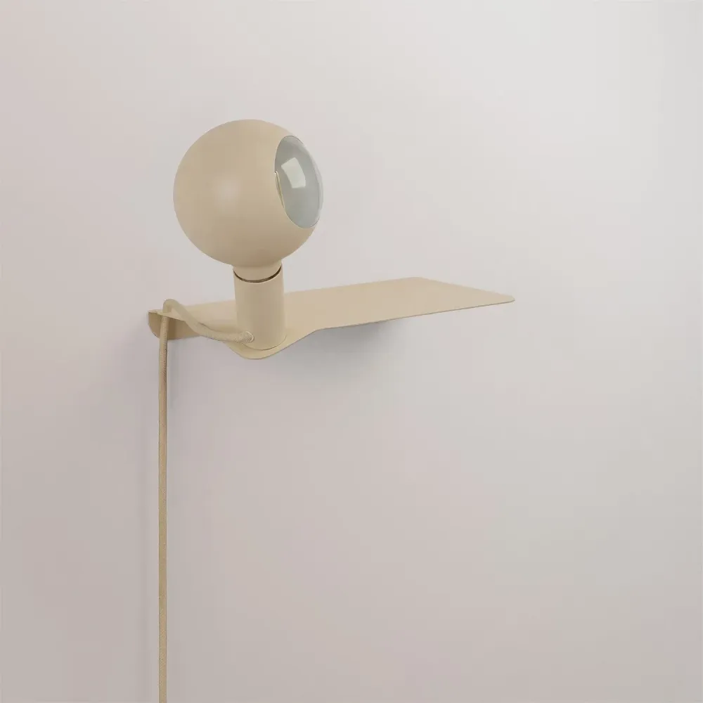 Combo Camo - Lampe avec étagère - Crème
