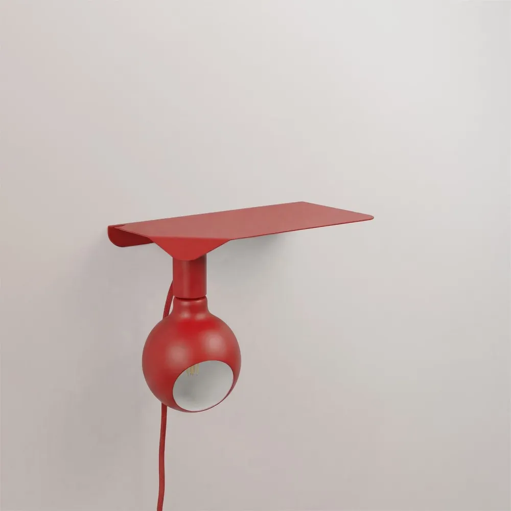 Combo Camo - Lampe avec étagère et fiche UK - Rouge