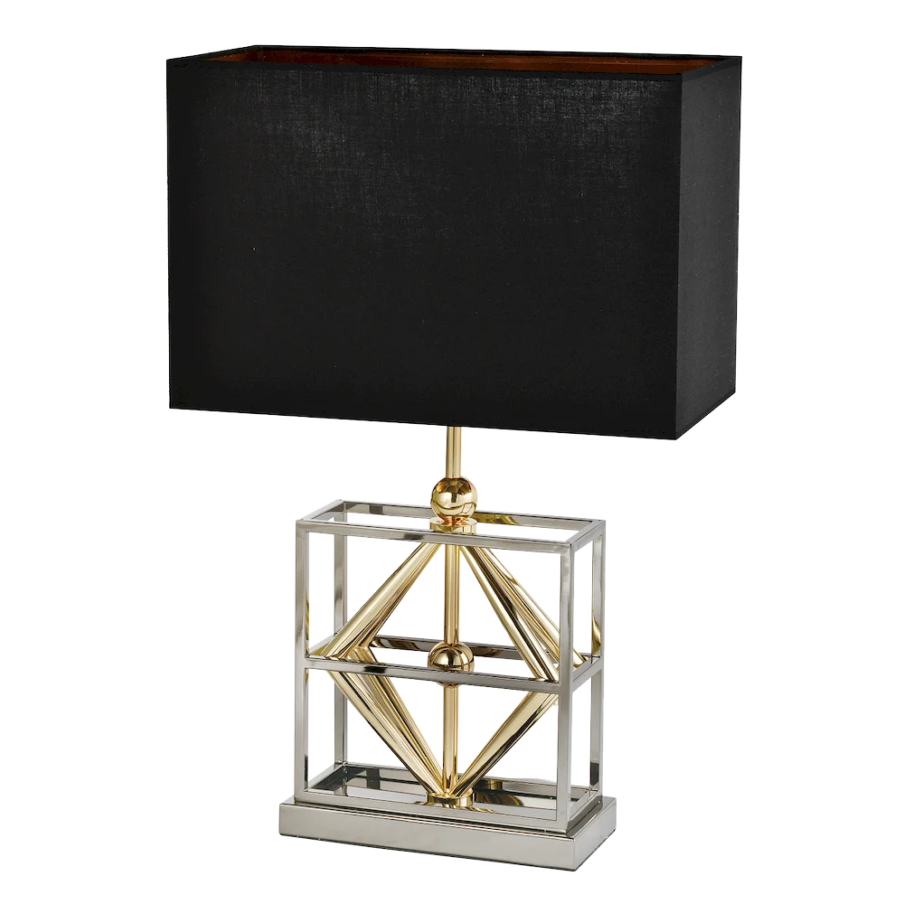 Lampe de table CosmoLight Quito 1L, noire, H 64 cm