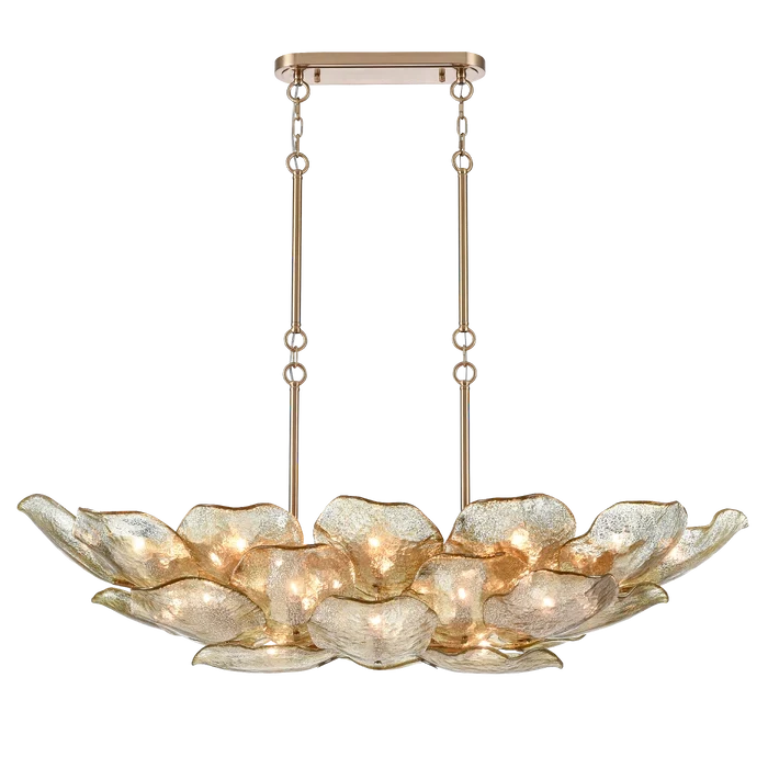 Linear pendant lamp CosmoLight Wellington 26L E14 brass