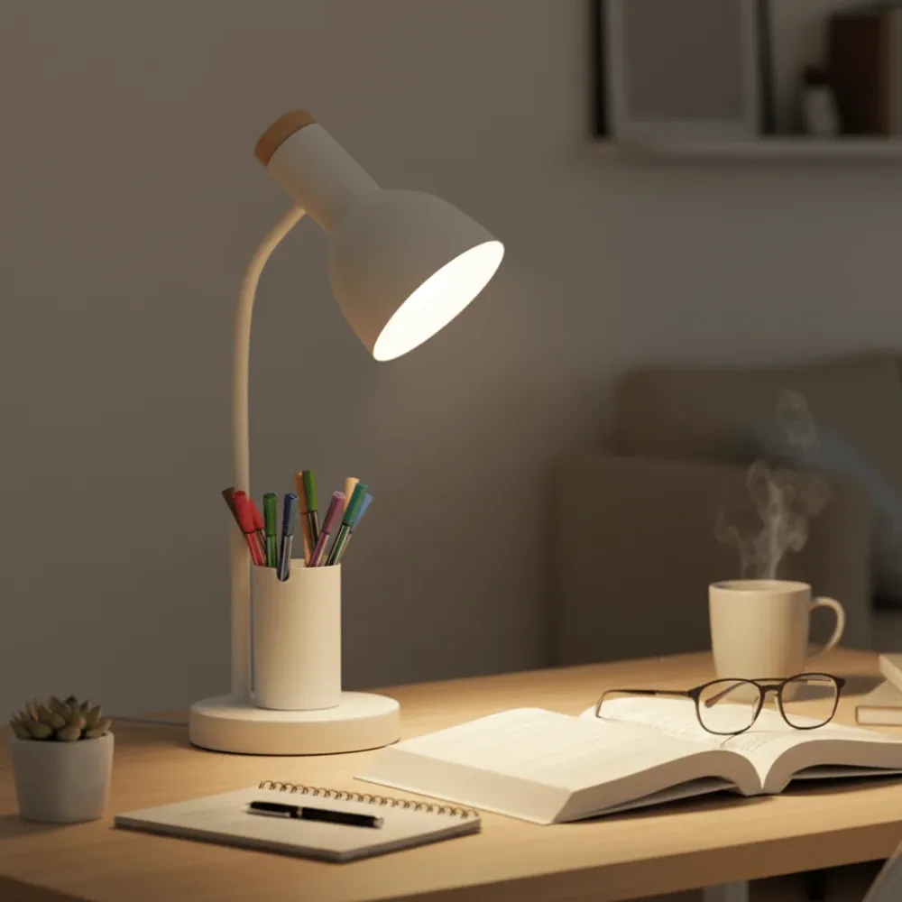 BRIGHTHOLD – Lampe de table LED moderne avec porte-stylos pour bureau et maison Cozey Maison