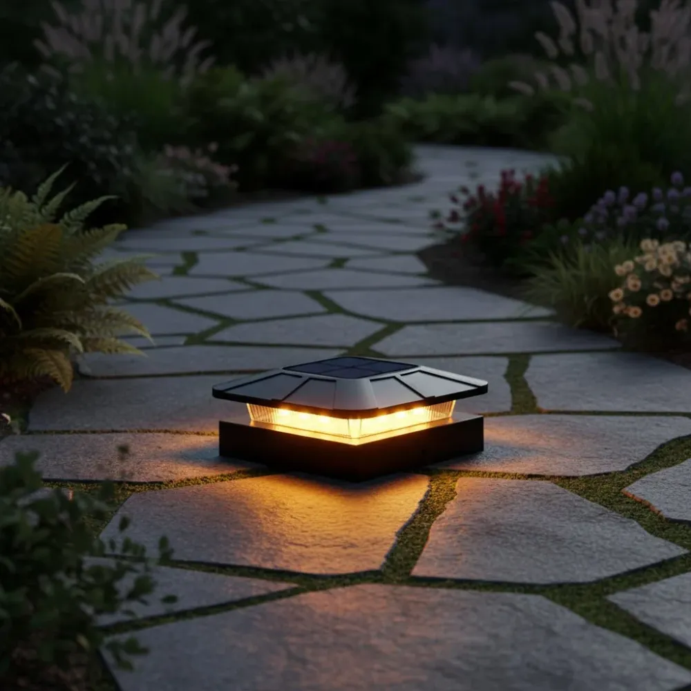 BRIGHTPOLE – Lampes solaires sur poteau avec 3 modes de couleur pour jardin et terrasse Cozey Maison