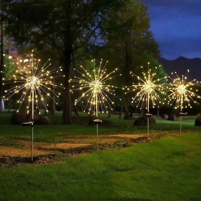 Lampe solaire de jardin - Feux d'artifice à LED élégants pour l'extérieur, IP65, éclairage solaire Cozey Maison