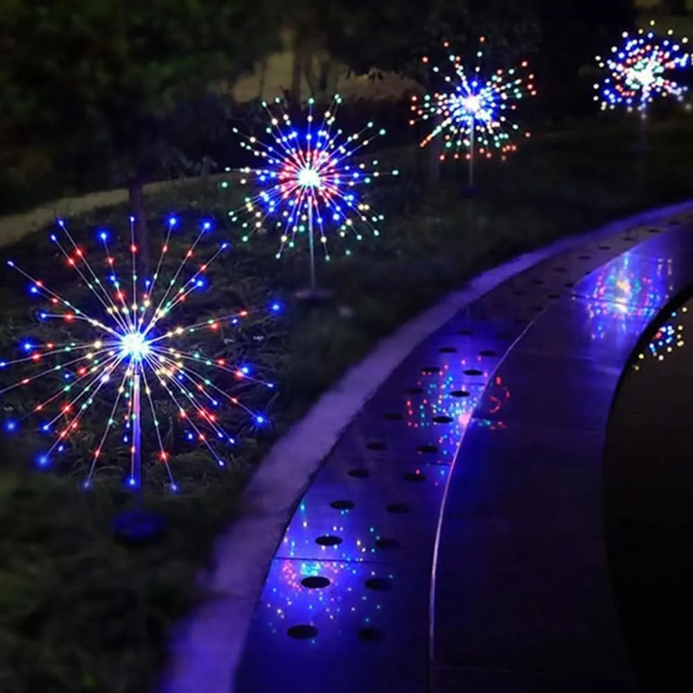 Lampe solaire de jardin - Feux d'artifice à LED élégants pour l'extérieur, IP65, éclairage solaire Cozey Maison