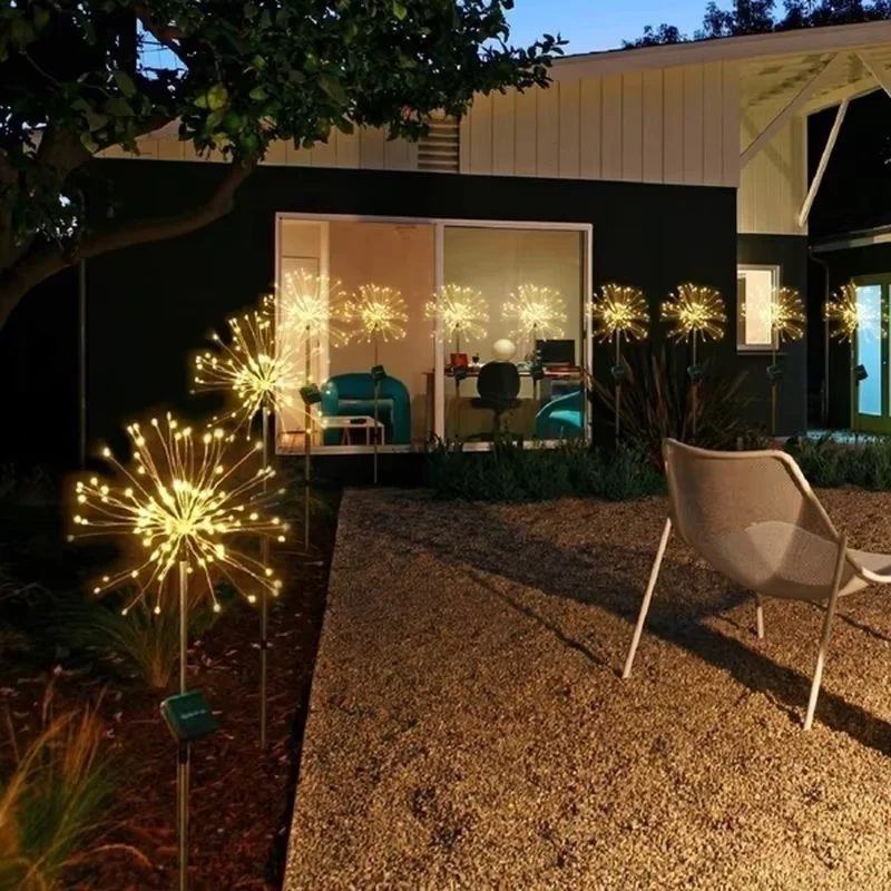 Lampe solaire de jardin - Feux d'artifice à LED élégants pour l'extérieur, IP65, éclairage solaire Cozey Maison