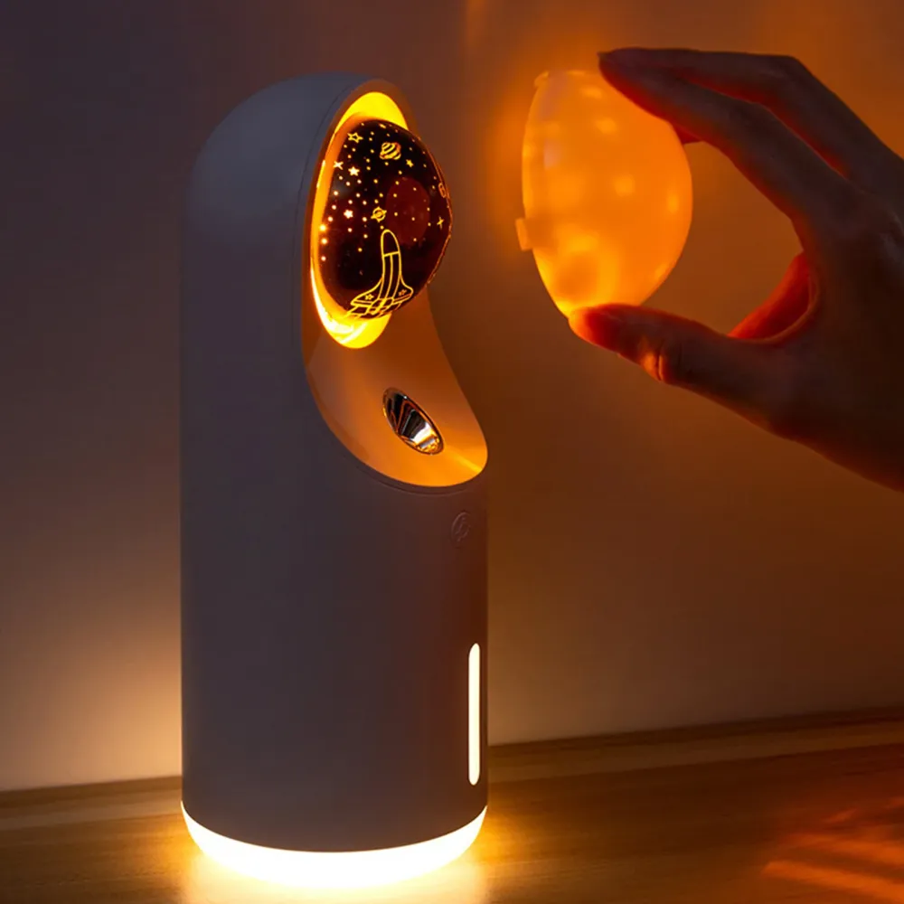 TD® Creative projection humidificateur portable hydratant instrument charge atmosphère lampe bureau muet grande capacité a...