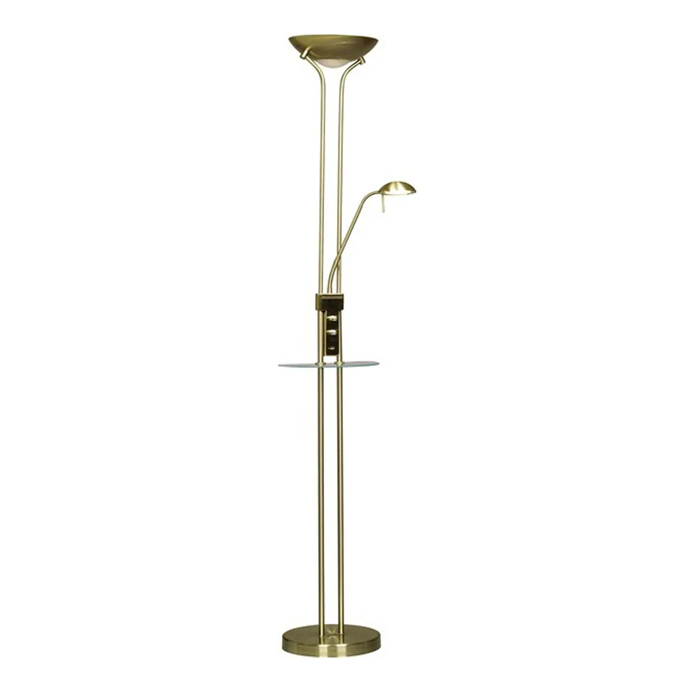 Lampadaire CristalRecord Alari 2L LED, H 180 cm Nickel