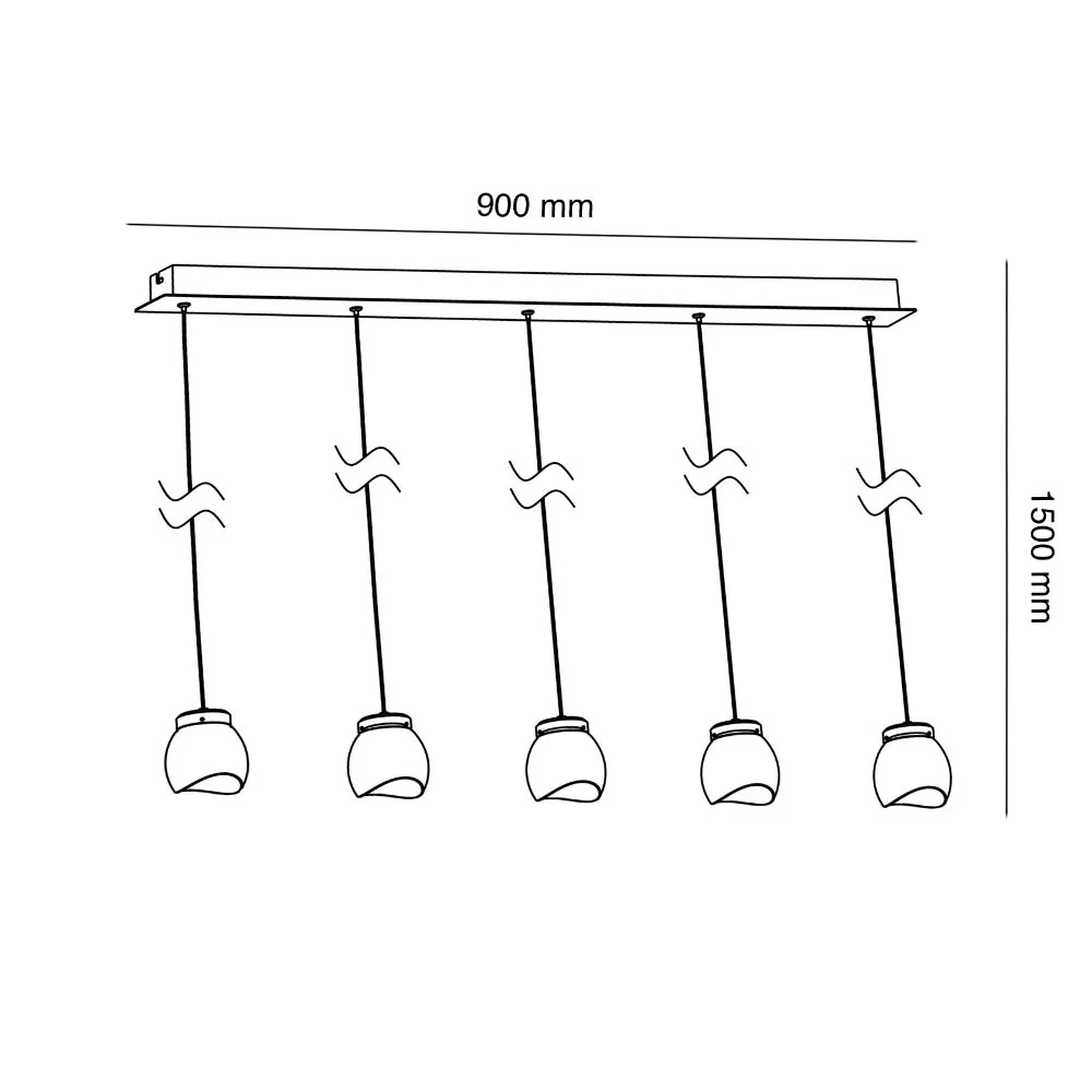 Suspension linéaire CristalRecord Fany LED 25W