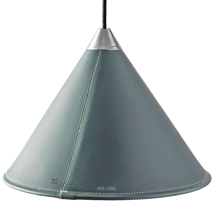 LAMPE CÔNE EN CUIR BLEU OCÉ CUERO