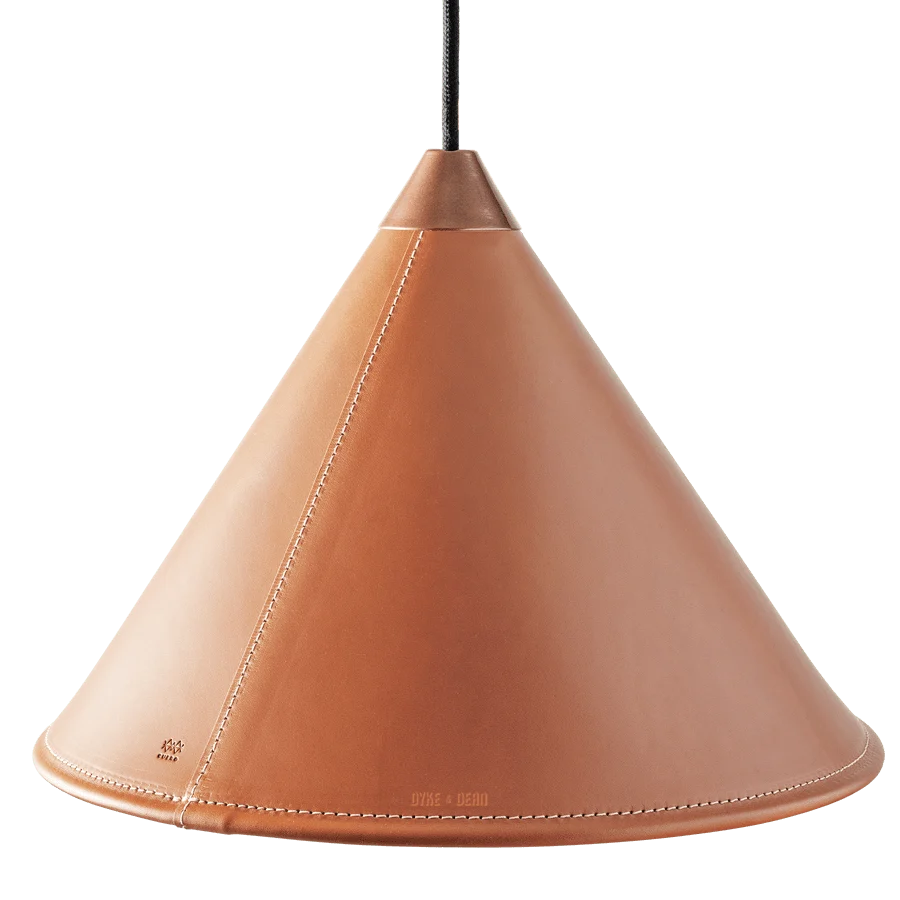 LAMPE CONIQUE EN CUIR POLO CUERO