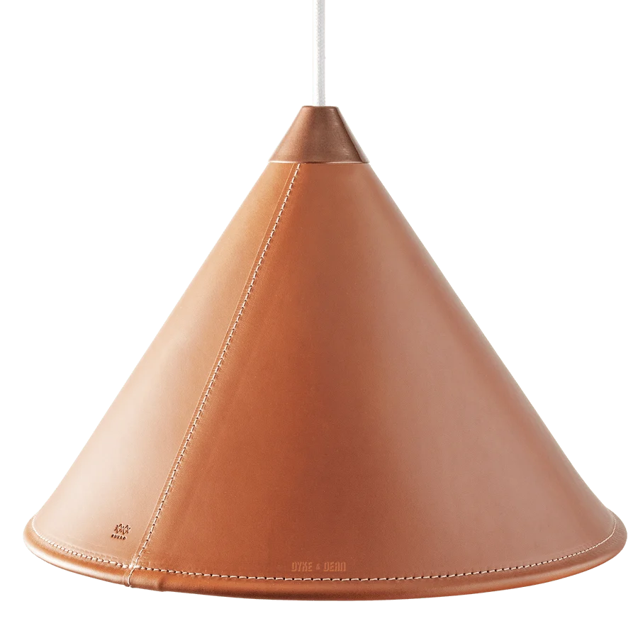 LAMPE CONIQUE EN CUIR POLO CUERO