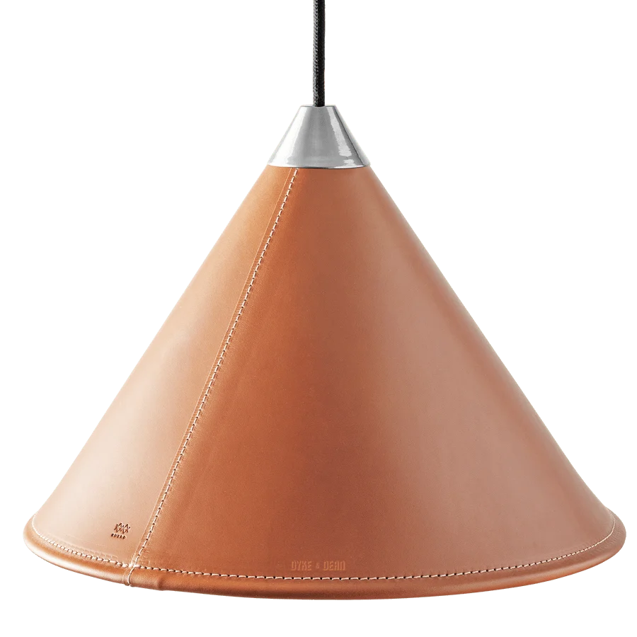 LAMPE CONIQUE EN CUIR POLO CUERO