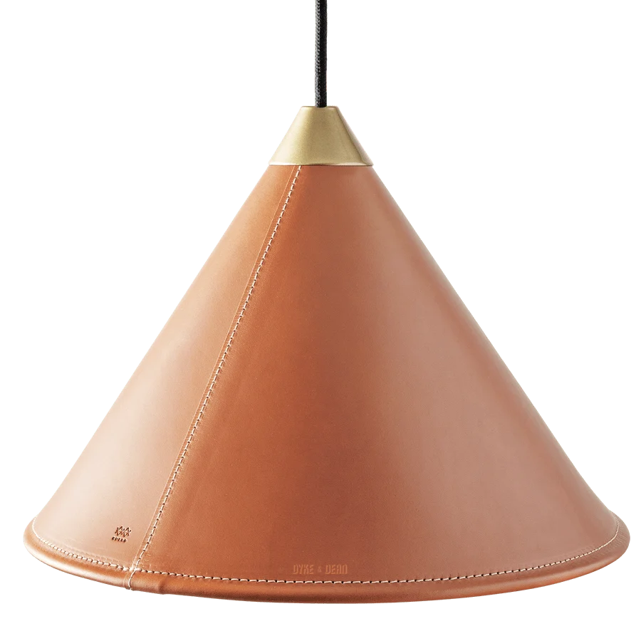 LAMPE CONIQUE EN CUIR POLO CUERO