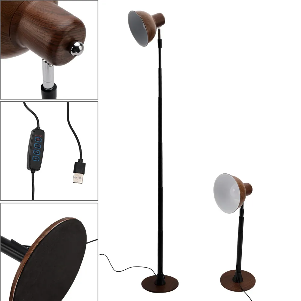 Dimmable pour salon/bureau-sol LED réglable noir & Lampe de table 3 couleurs