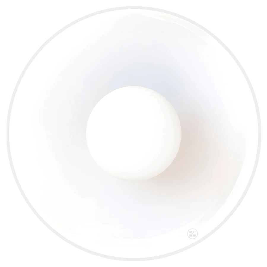 APPLIQUE DISQUE DE VERRE OPALE 250mm DYKE & DEAN