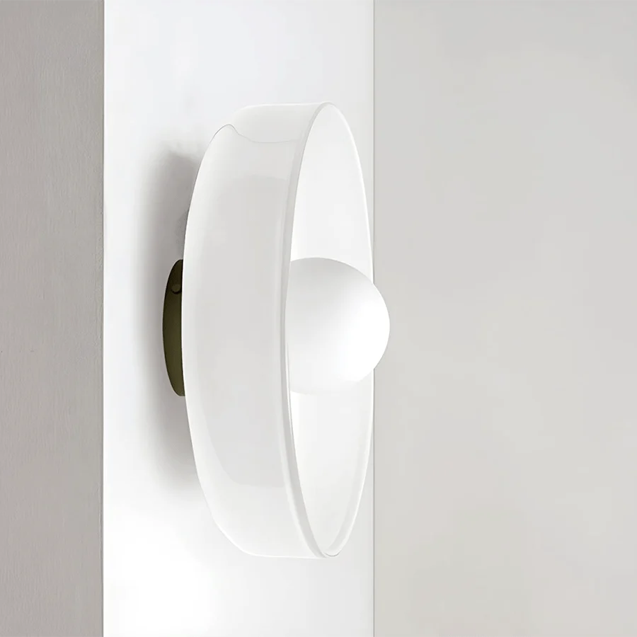 APPLIQUE DISQUE DE VERRE OPALE 250mm DYKE & DEAN