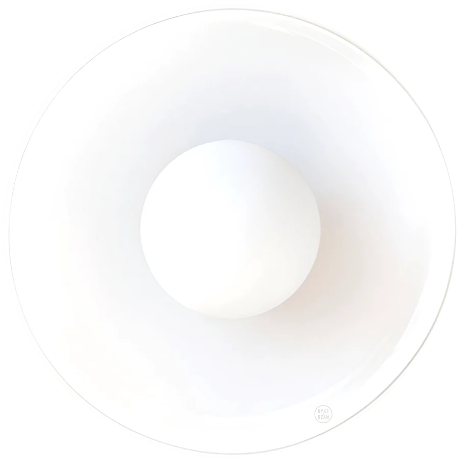 APPLIQUE DISQUE DE VERRE OPALE 350mm DYKE & DEAN